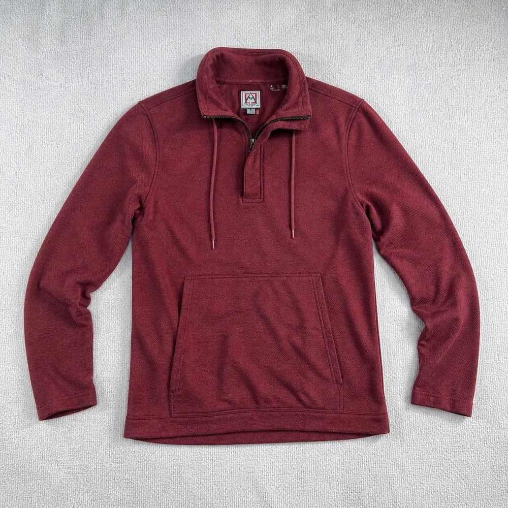 Avalanche 1/4 Zip Pullover Jacket Dark Red Burgundy Mens Medium